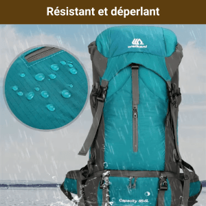 Sac de Randonnée 70L – Grande Capacité – Sac à Dos Expédition, Trek Longue Durée & Tour du Monde