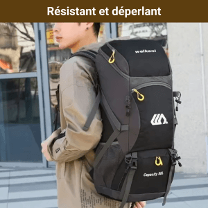 Sac de Randonnée 50L – Haute Résistance – Sac à Dos Trekking Bivouac & Voyage – Multi-Poches, Dos Confort