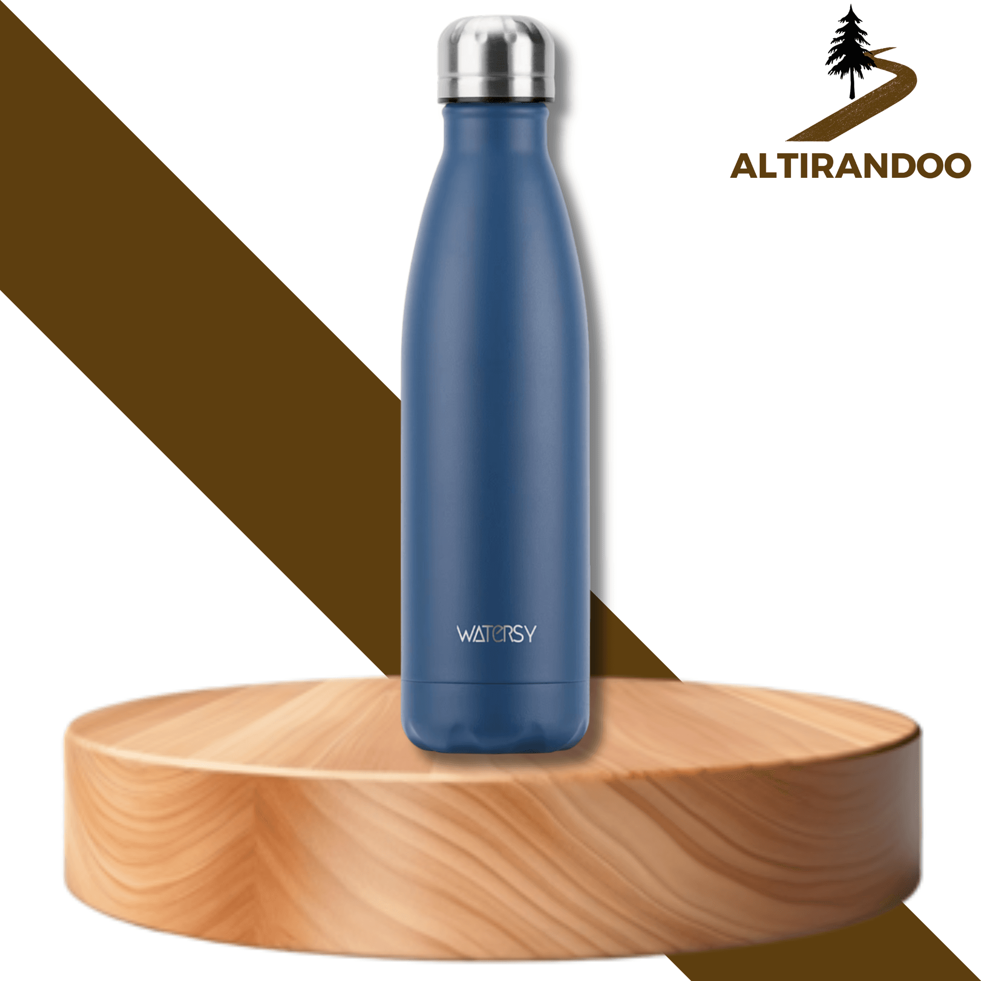 gourde inox bleu foncé