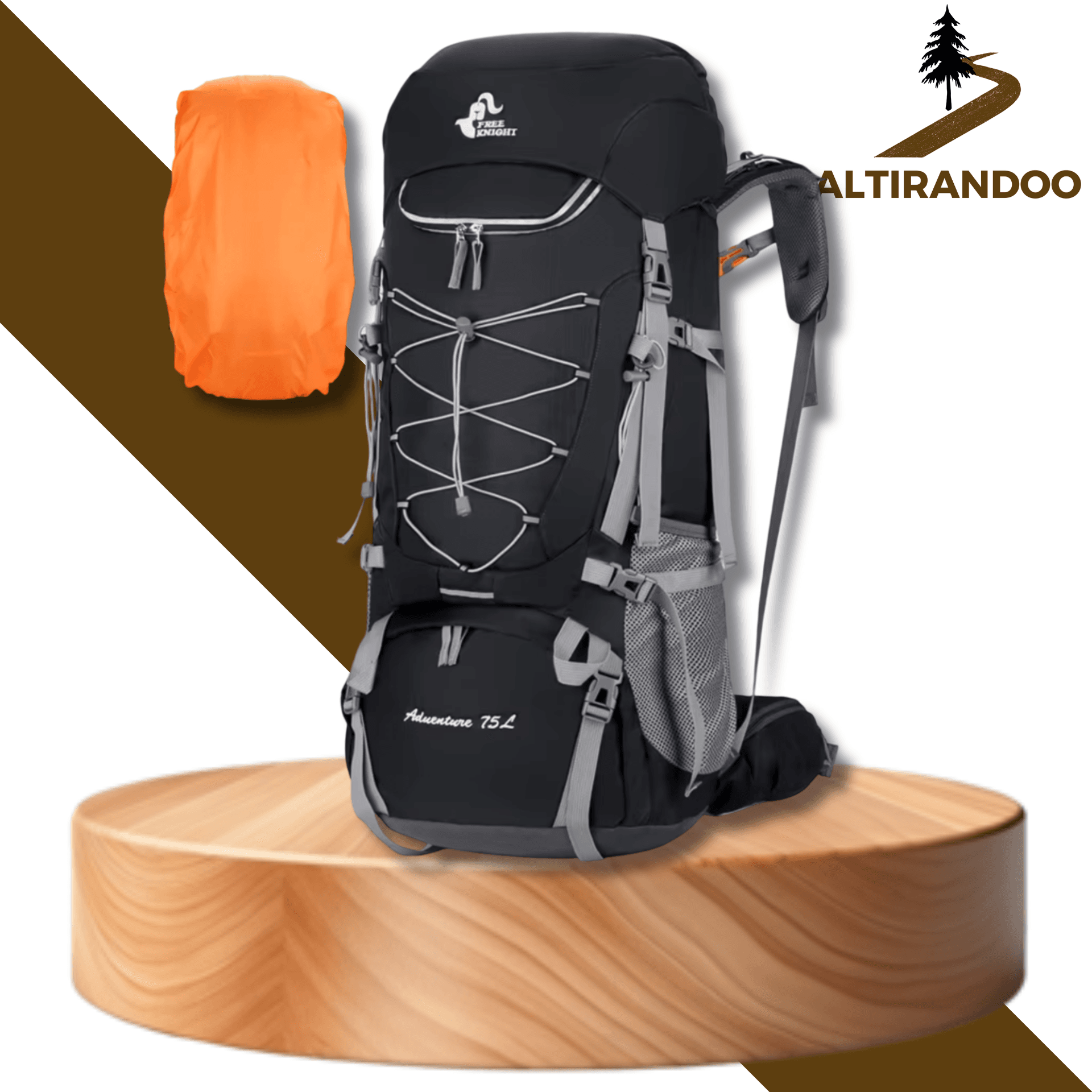 sac de randonnée 75 L noir