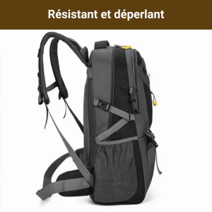 Sac de Randonnée 60 L – Robuste – Sac à Dos Trekking Longue Distance, Bivouac & Voyage – Confort Portage Haute Charge