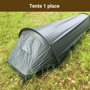 Tente 1 Place Trekking – Ultra-Légère – Tente Bivouac Solo, Compacte & Étanche – Idéal Randonnée, Cyclotourisme & MUL