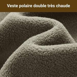 Veste Polaire Homme Épaisse Coupe-Vent – Blouson Randonnée Chaud & Thermique, Trekking Hiver – Haute Densité & Confort