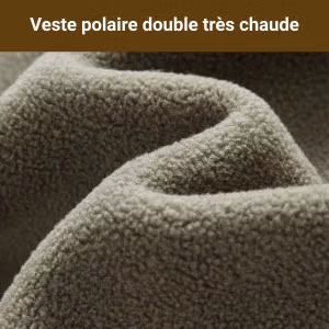 Veste Polaire Homme Épaisse Coupe-Vent – Blouson Randonnée Chaud & Thermique, Trekking Hiver – Haute Densité & Confort