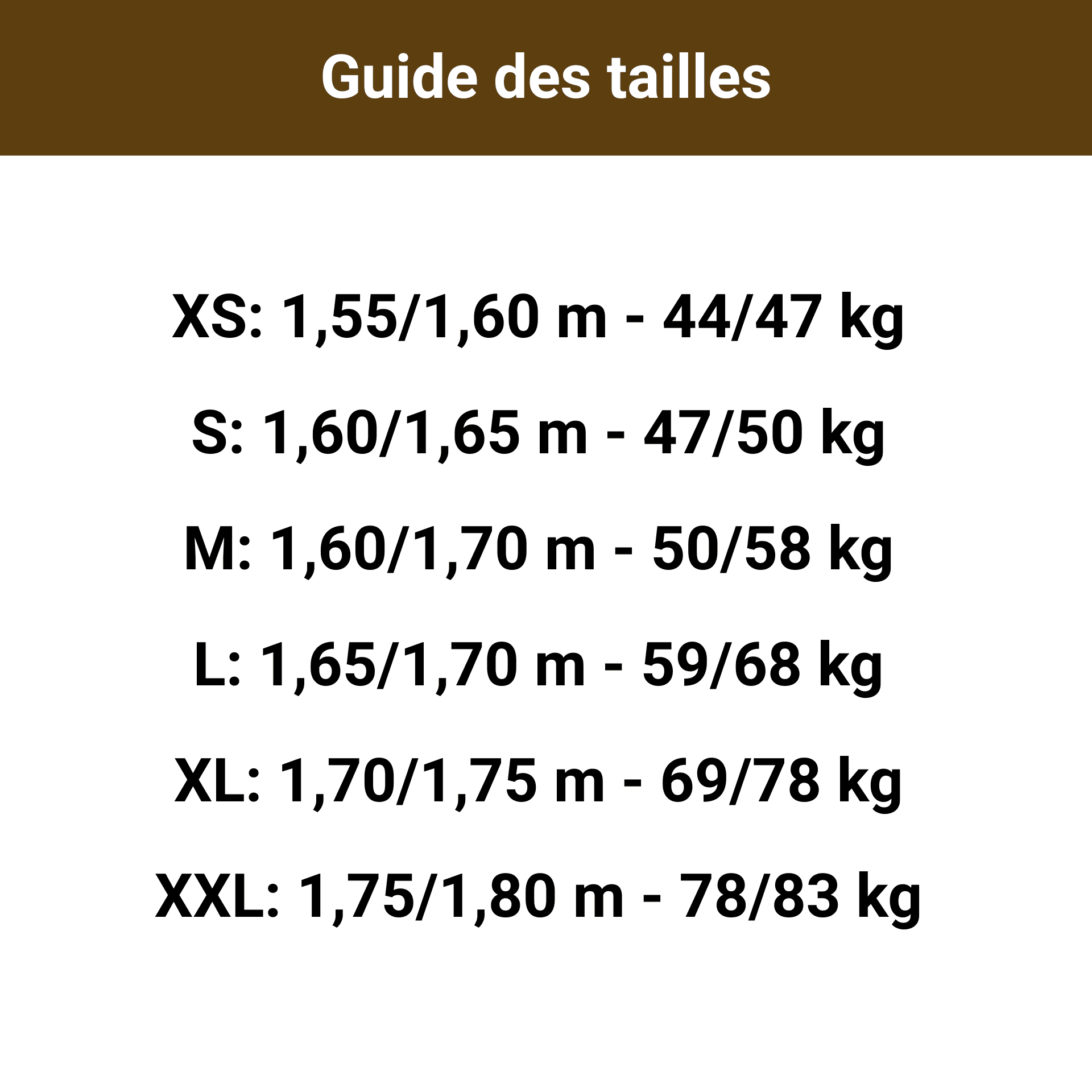 veste polaire femme tailles