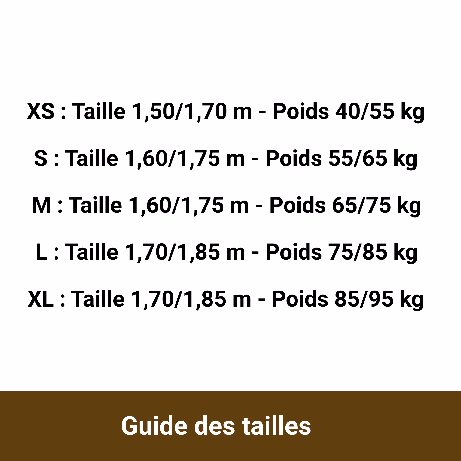 veste randonnée tailles