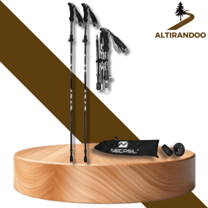 Bâtons de Marche Pliables 110-125cm (La Paire) – Bâtons Trail & Trekking Compacts, Aluminium & Montage Rapide