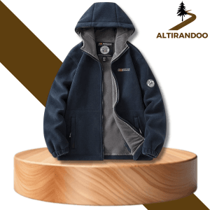 veste polaire homme épaisse bleu foncé