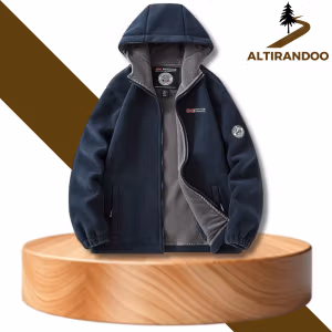 veste polaire homme épaisse bleu foncé