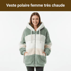 Veste Polaire Femme Épaisse Coupe-Vent – Blouson Randonnée Chaud & Thermique, Trekking Hiver – Coupe Ajustée & Confort