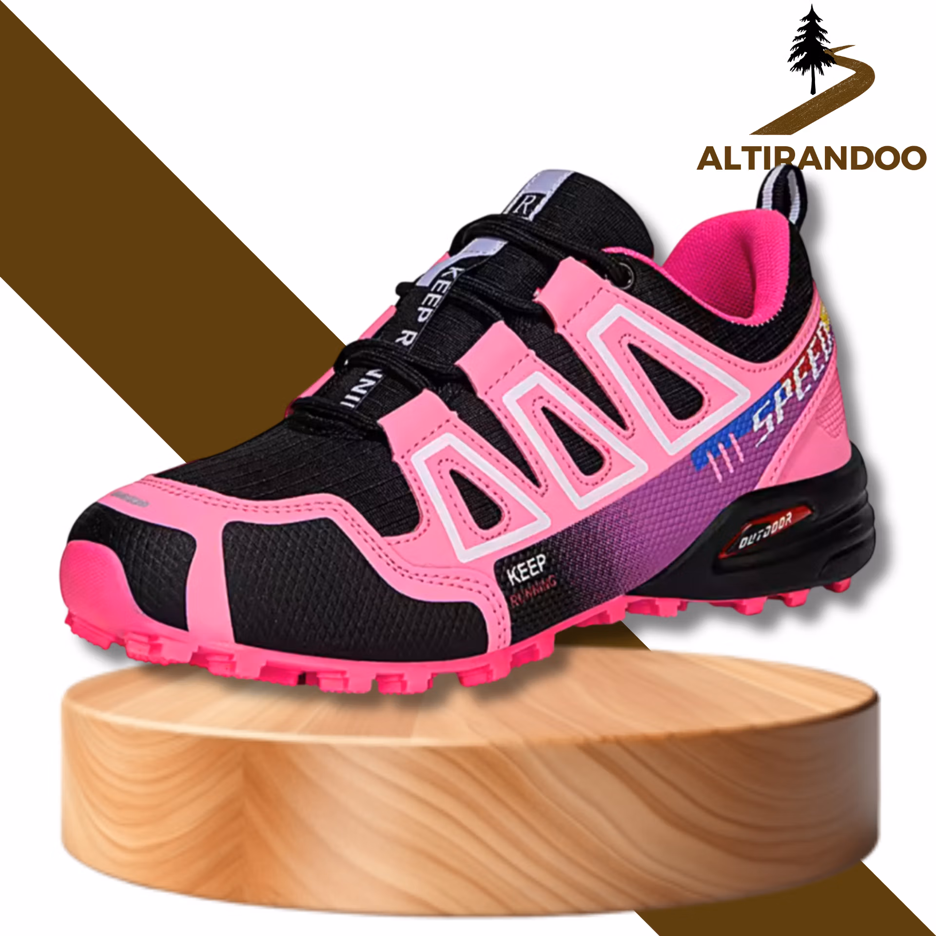 Chaussure de randonnée basse femme rose