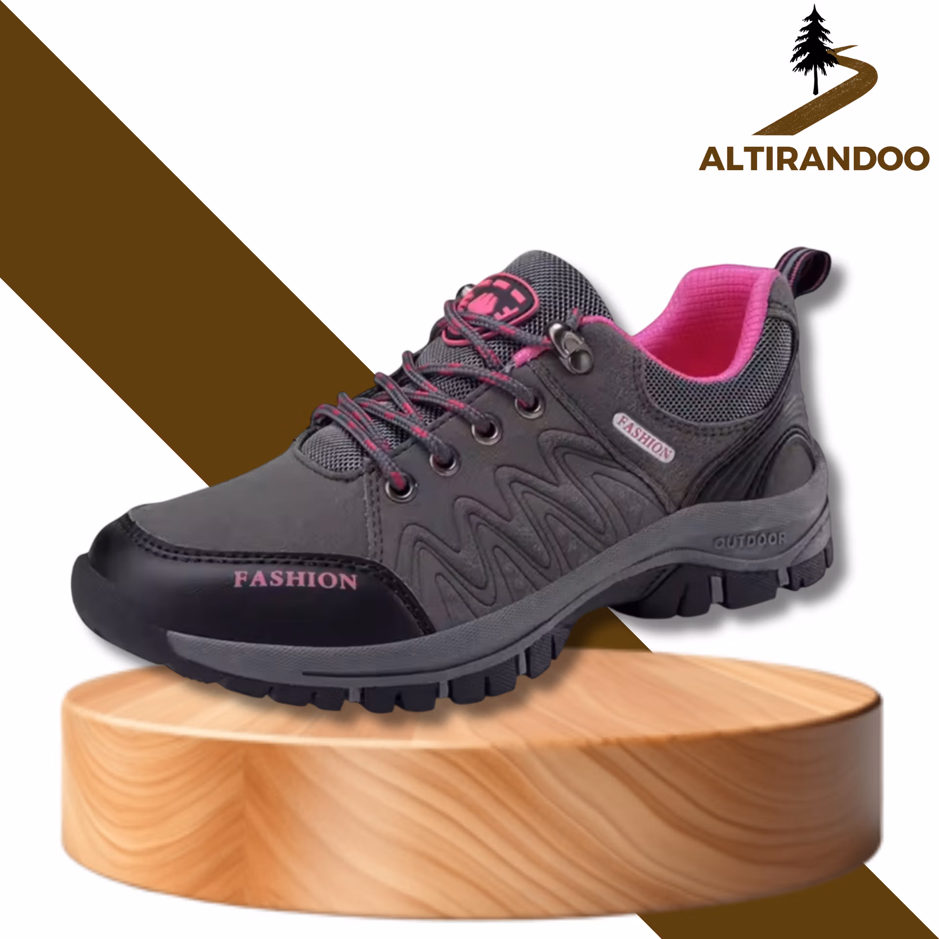 chaussure de randonnée basse femme gris